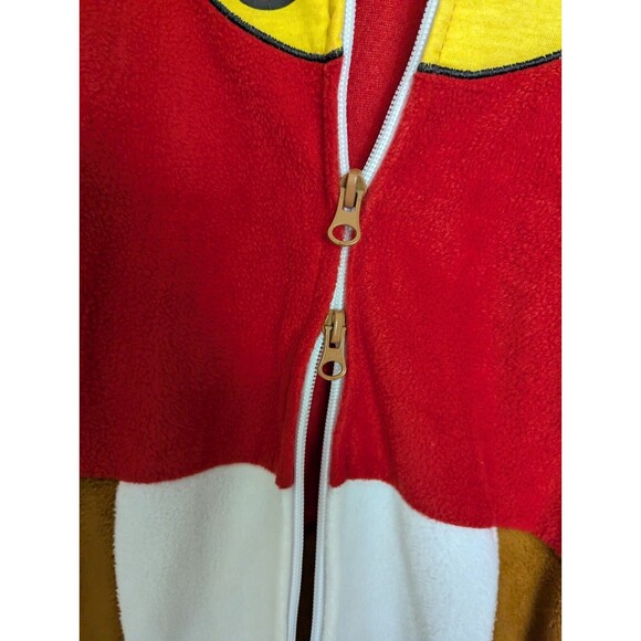 Buckeys Buc-ees Beaver Union Suit Mascot Costume Pajamas Hooded One Piece Y M/L - Picture 3 of 9
